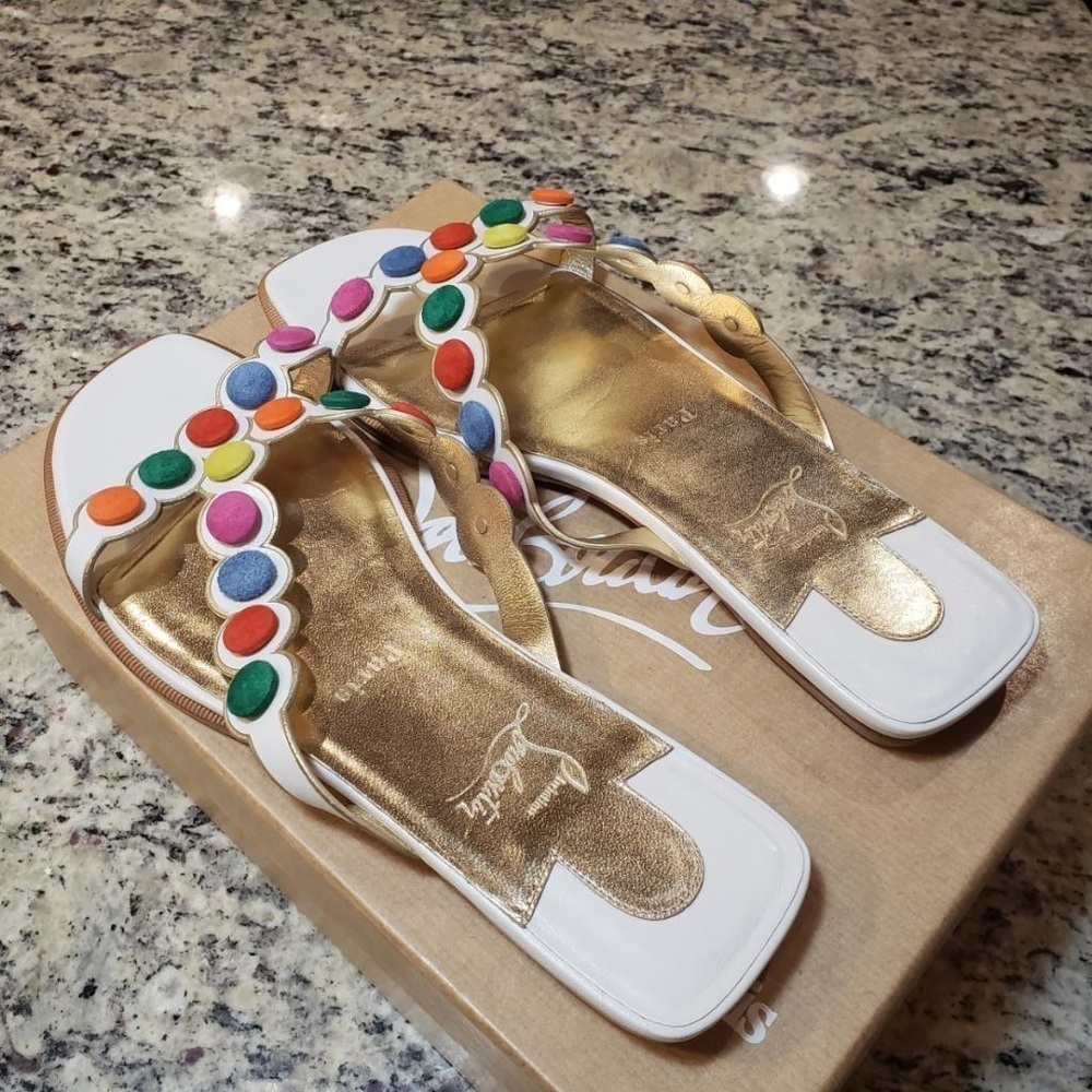 New Christian Louboutin Smarta Slide Sandal size 37 - Picture 5 of 12